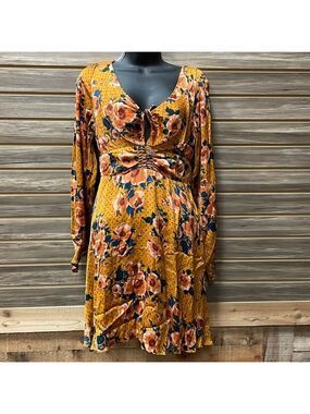 Free People Morning Light Mini Dress Orange Size 6